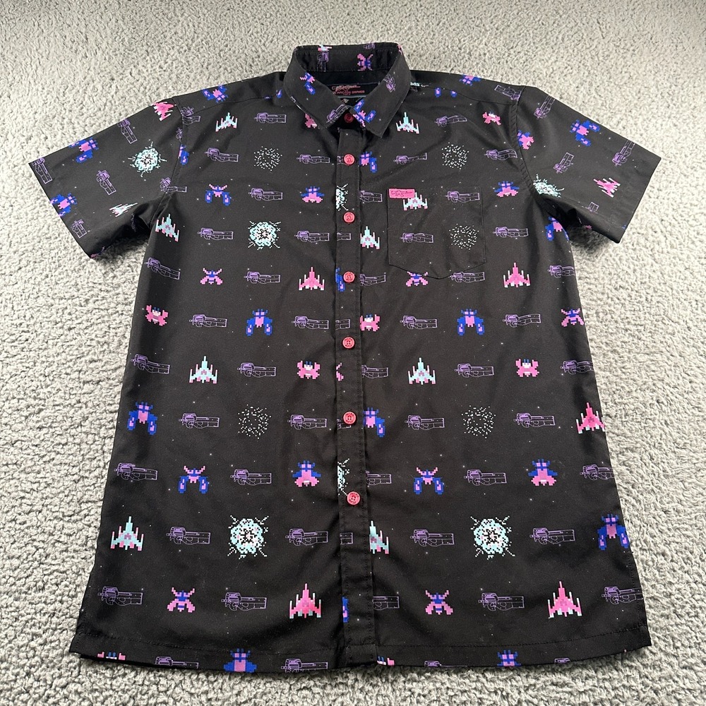 Retro Rifle The Arcade Series‎ 1 of 4 Shirt Mens Medium Black Stretch Geometric
